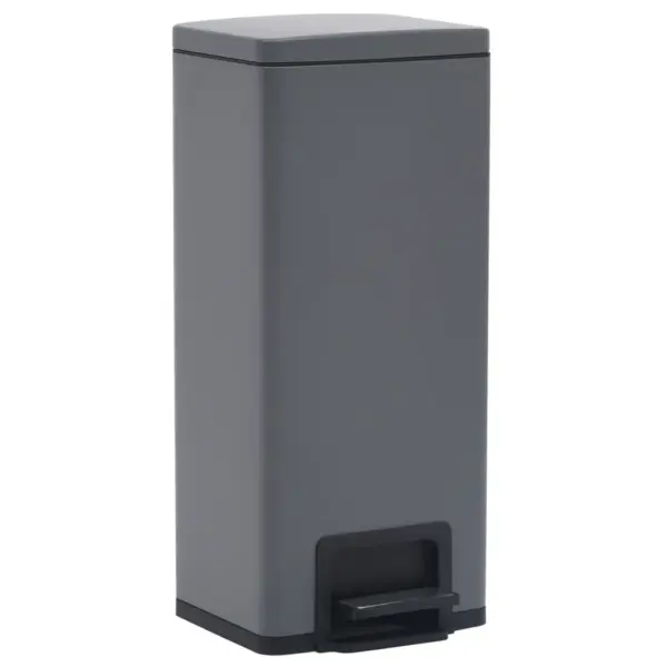 Sõrmejäljevaba pedaaliga prügikast, 30 l, hall roostevaba teras – 2