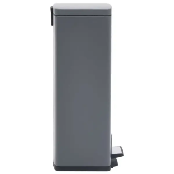 Sõrmejäljevaba pedaaliga prügikast, 30 l, hall roostevaba teras – 4