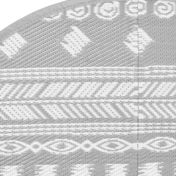 Ümmargune hall õuevaip ARAKIL, jacquard-mustriga, polüpropüleen, Ø 200 cm – 4