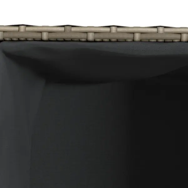 Hall polürotangist taimekast 2 riidest kotiga, 72 x 30 x 32 cm – 9