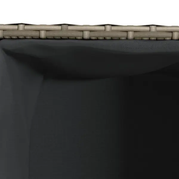 Hall polürotangist taimekast 2 istutuskotiga, 2 tk, 72 x 30 x 32 cm – 11