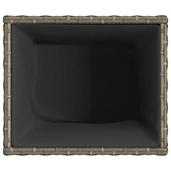 Hall polürotangist taimekast pulbervärvitud terasraamiga, 36 x 30 x 32 cm – 8