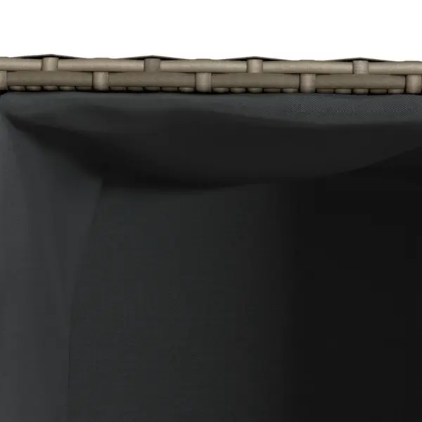 Hall polürotangist taimekast pulbervärvitud terasraamiga, 36 x 30 x 32 cm – 9