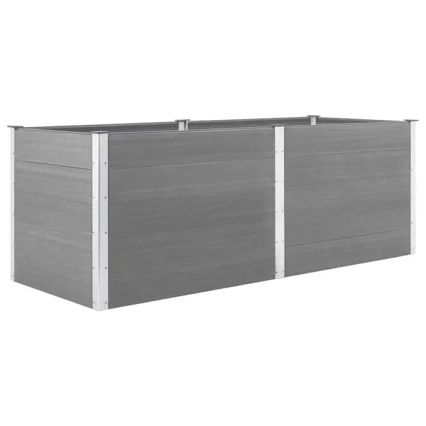 Hall ilmastikukindel taimelava aeda, puidu-plasti segu ja teras, 250 x 100 x 91 cm - 2