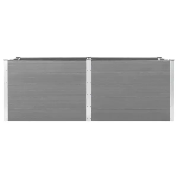 Hall ilmastikukindel taimelava aeda, puidu-plasti segu ja teras, 250 x 100 x 91 cm - 4