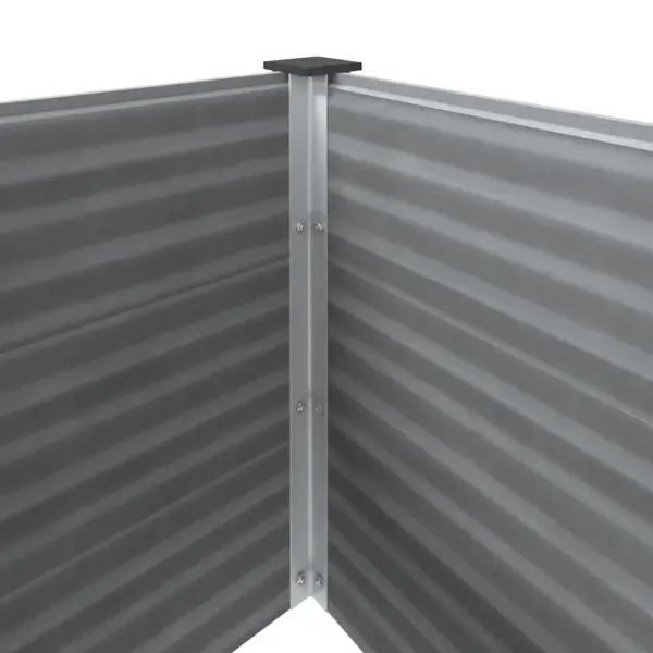 Hall ilmastikukindel taimelava aeda, puidu-plasti segu ja teras, 250 x 100 x 91 cm - 6