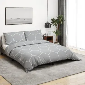 Hall 100% puuvillast voodipesukomplekt, 240 x 220 cm, tekikott ja 2 padjapüüri