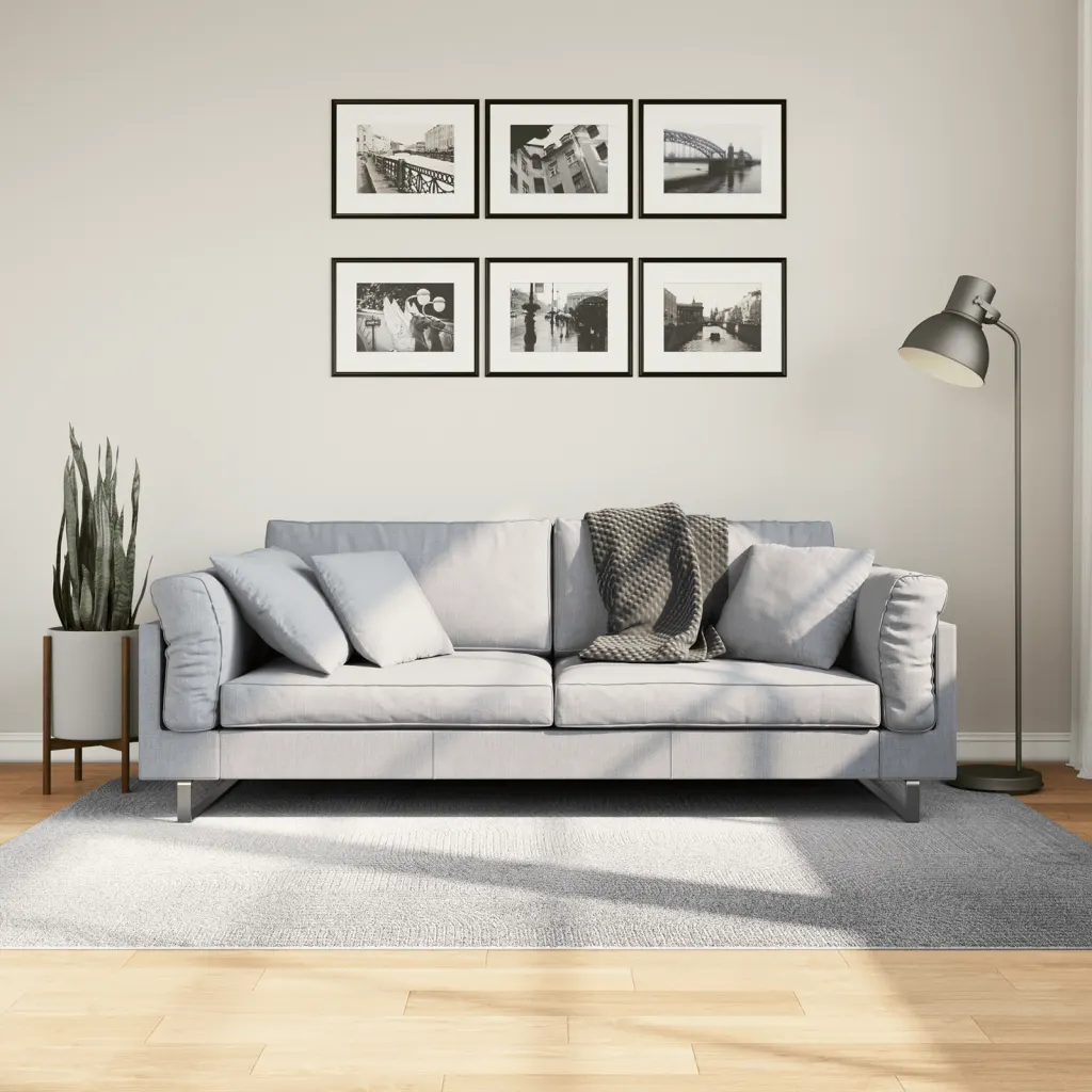 Hall skandinaavialik lühikese narmaga vaip IZA, libisemiskindel, 140 x 200 cm