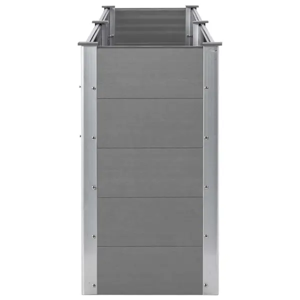 Hall kõrgendatud taimelava aeda, puidu-plasti segu, 250 x 50 x 91 cm – 5