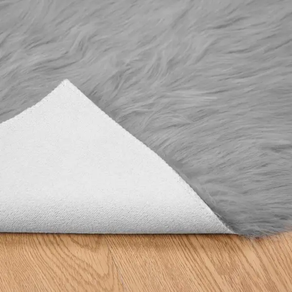 Pikk karvane tehis-lambanahavaip Tafalla, hall, 200 x 280 cm, polüester – 8
