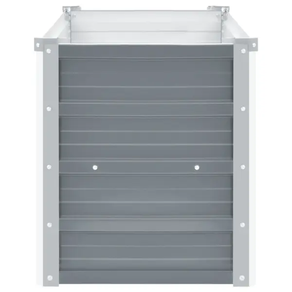 Metallist taimelava avatud põhjaga, hall tsingitud teras, 100 x 40 x 45 cm – 4