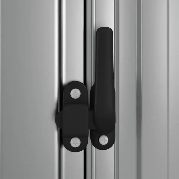 Hall tsingitud terasest aiakuur lukustatava uksega, 180,5 x 97 x 209,5 cm – 7