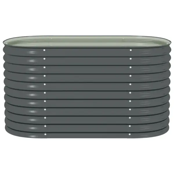 Hall tsingitud terasest taimelava, 160 x 80 x 81 cm – 5