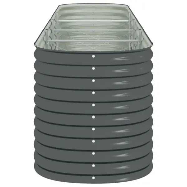 Hall tsingitud terasest taimelava, 400 x 80 x 81 cm – 6