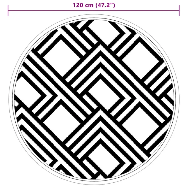 Ümberpööratav hall õuevaip ARAKIL, Ø 120 cm, polüpropüleen – 6