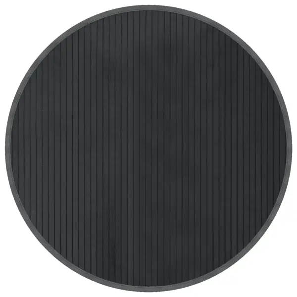 Ümmargune hall bambusvaip libisemiskindla alusega, 80 cm – 2