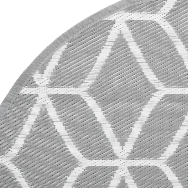 Hall ümmargune õuevaip ARAKIL, jacquard-mustriga, Ø 160 cm, polüpropüleen – 4