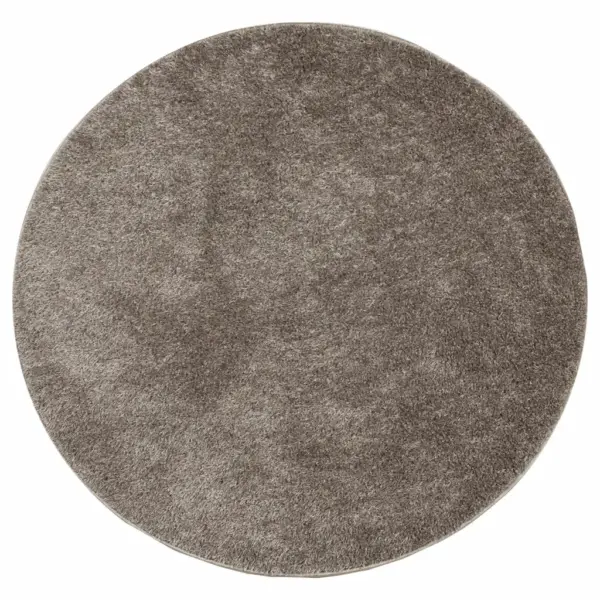 Ümmargune kõrge narmaga läikiv vaip ISTAN, hall, Ø 120 cm – 2