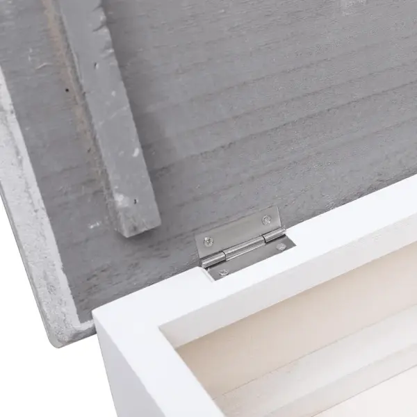 Hall-valge paulowniapuidust kingakapp 2 kallutatava sahtliga, 50 x 28 x 98 cm – 9