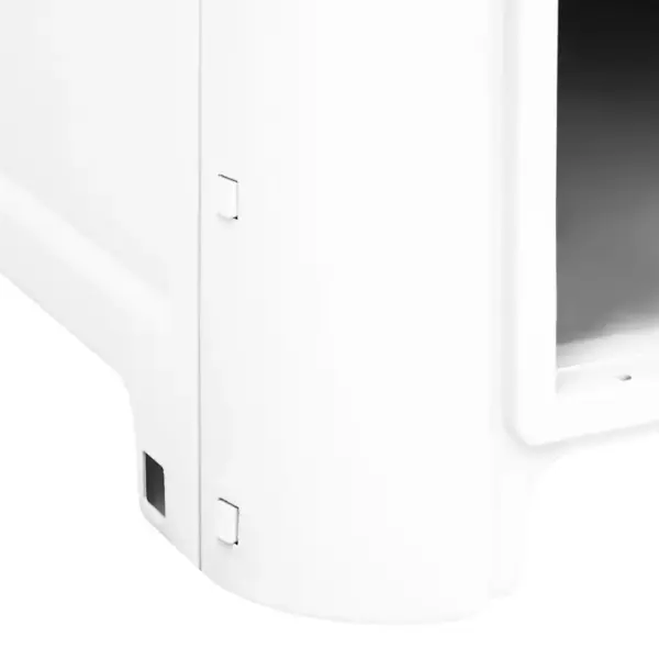 Hall-valge polüpropüleenist koerakuut õue, 59 x 75 x 66 cm – 7