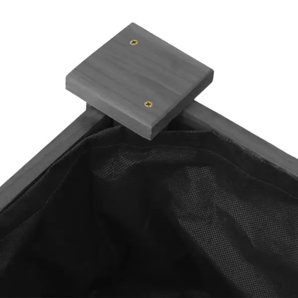 Hall voodriga puidust aia taimelava, nulupuit, 240 x 45 x 25 cm – 6