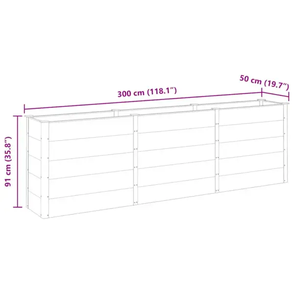 Hall WPC aia peenrakast terasraamiga, 300 x 50 x 91 cm – 7