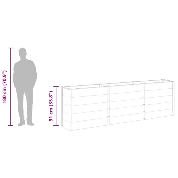 Hall WPC aia peenrakast terasraamiga, 300 x 50 x 91 cm – 8