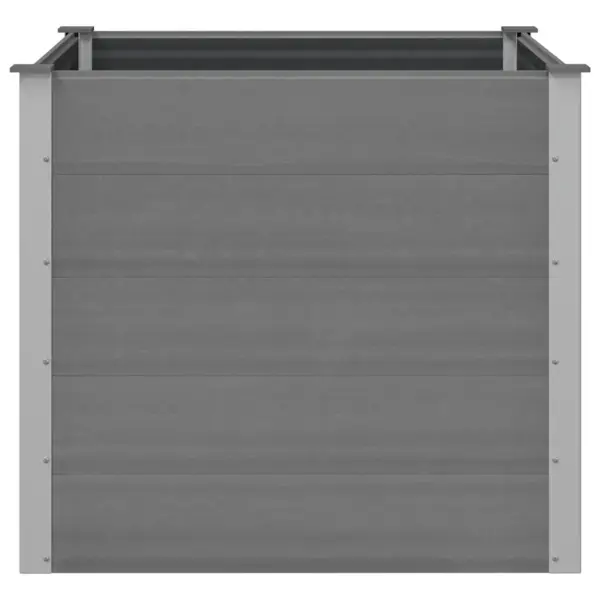 Aia taimelava WPC-st ja alumiiniumist, hall, 100 x 100 x 91 cm – 4