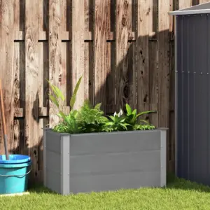 Aia taimelava WPC puidu-plasti segust ja alumiiniumist, hall, 100 x 50 x 54 cm