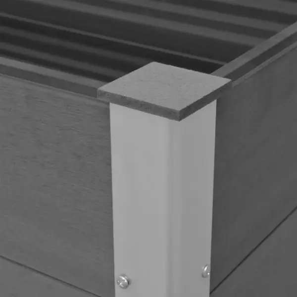 Aia taimelava WPC puidu-plasti segust ja alumiiniumist, hall, 100 x 50 x 54 cm – 7