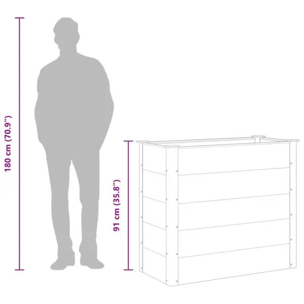 Hall WPC aia taimelava avatud alaosaga, 100 x 50 x 91 cm – 9