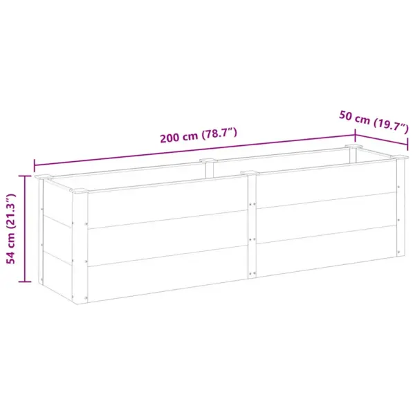 Hall WPC aia taimelava terasraamiga, 200 x 50 x 54 cm – 7