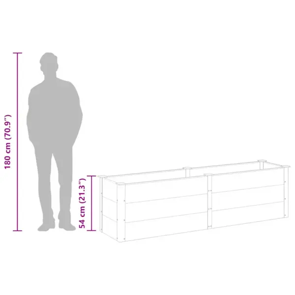 Hall WPC aia taimelava terasraamiga, 200 x 50 x 54 cm – 8