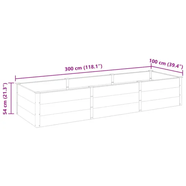 Hall ilmastikukindel WPC peenrakast aeda, 300 x 100 x 54 cm – 7