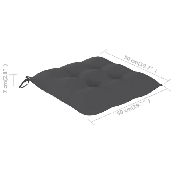 Hallid akaatsiapuidust aiatoolid käetugude ja patjadega, 4 tk – 13