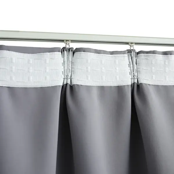 Pimendavad kardinad metallkonksudega, 2 tk, hall, 140 x 225 cm - 4