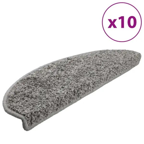 Poolringikujulised trepimatid kahepoolse teibiga, 10 tk, hall, 65 x 21 x 4 cm – 2