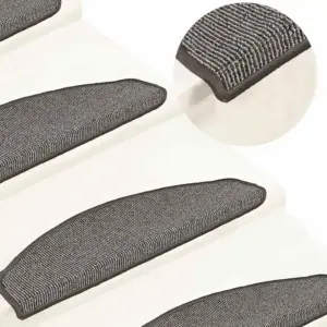 Hallid poolringikujulised trepimatid, 15 tk, 65 x 21 x 4 cm