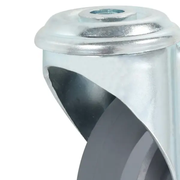 Hallid TPR-pöörlevad rattad poldiaukudega, topeltpiduritega, 4 tk, 100 mm – 9