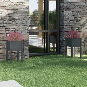 Aia taimekastid, 2 tk, hall männipuit, 40 x 40 x 70 cm