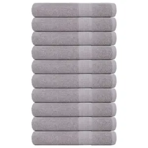 Suured puuvillased rätikud FROGN, 10 tk, hall, 100 x 200 cm, 360 g/m²