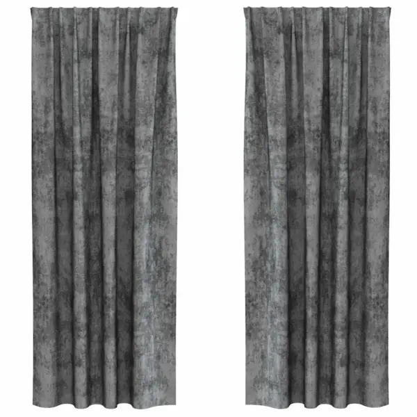 Pimendavad sametkardinad, 2 tk, hall, 260 x 140 cm - 2