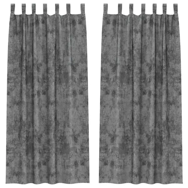 Valgust tõkestavad sametkardinad, 2 tk, hall, 225 x 140 cm – 2