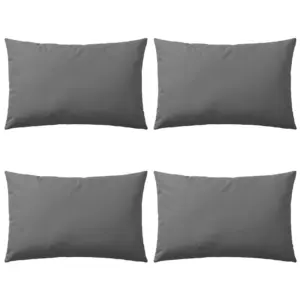 Vettpidavad hallid dekoratiivsed aiapadjad lukuga, 4 tk, 60 x 40 cm