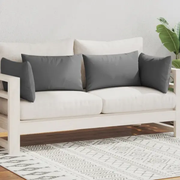 Vettpidavad hallid dekoratiivsed aiapadjad lukuga, 4 tk, 60 x 40 cm – 2