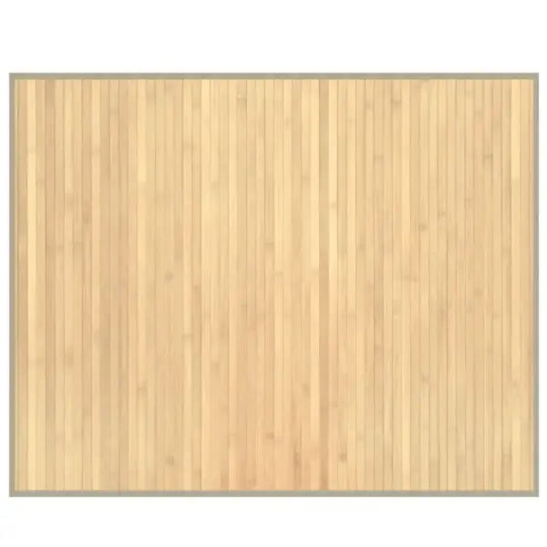 Ristkülikukujuline bambusvaip, hele naturaalne, libisemiskindla tagusega, 80 x 100 cm – 2