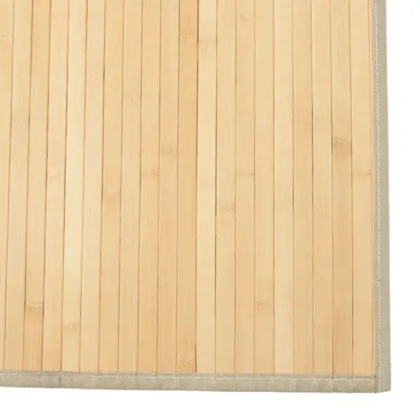 Ristkülikukujuline bambusvaip, hele naturaalne, libisemiskindla tagusega, 80 x 100 cm – 6