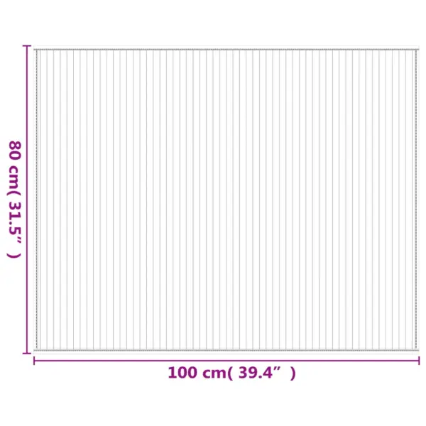 Ristkülikukujuline bambusvaip, hele naturaalne, libisemiskindla tagusega, 80 x 100 cm – 8