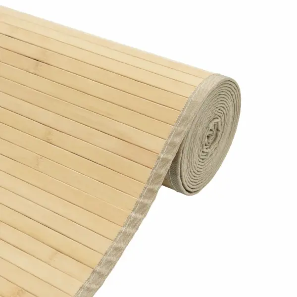 Ristkülikukujuline hele bambusvaip libisemiskindla alusega, 70 x 1000 cm – 4