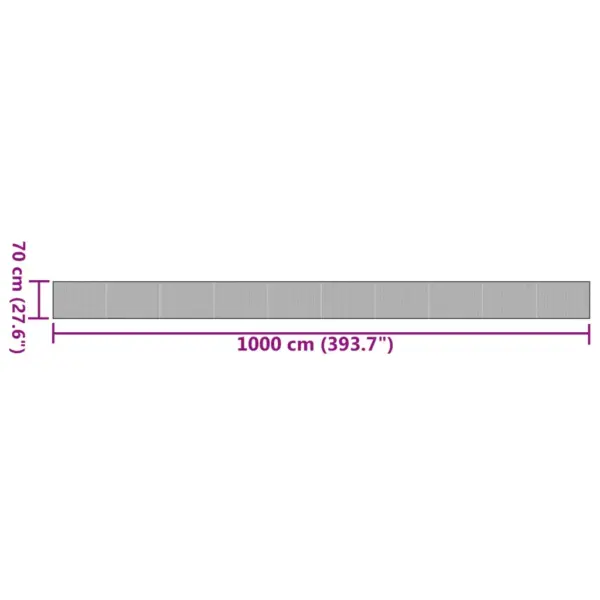 Ristkülikukujuline hele bambusvaip libisemiskindla alusega, 70 x 1000 cm – 8
